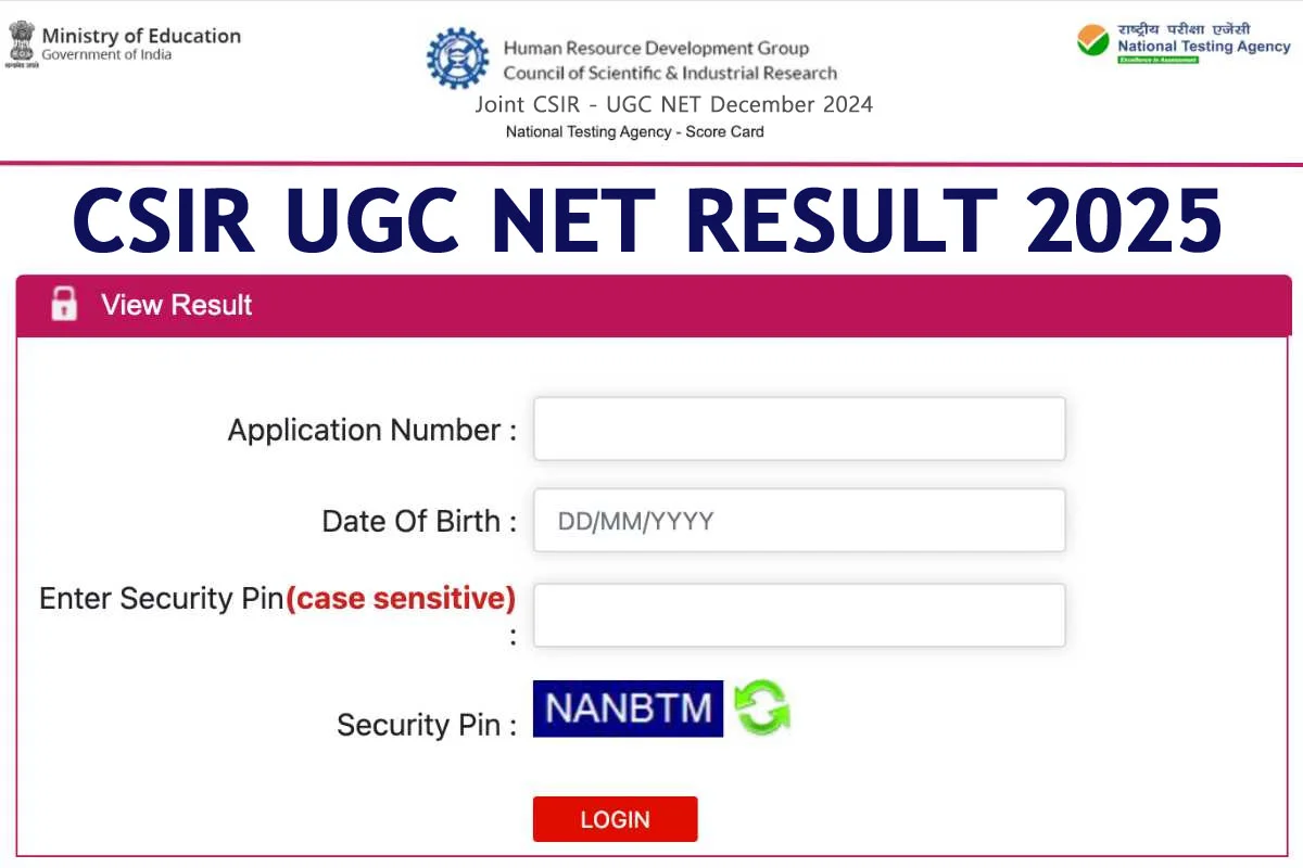 CSIR UGC NET December 2024 Result